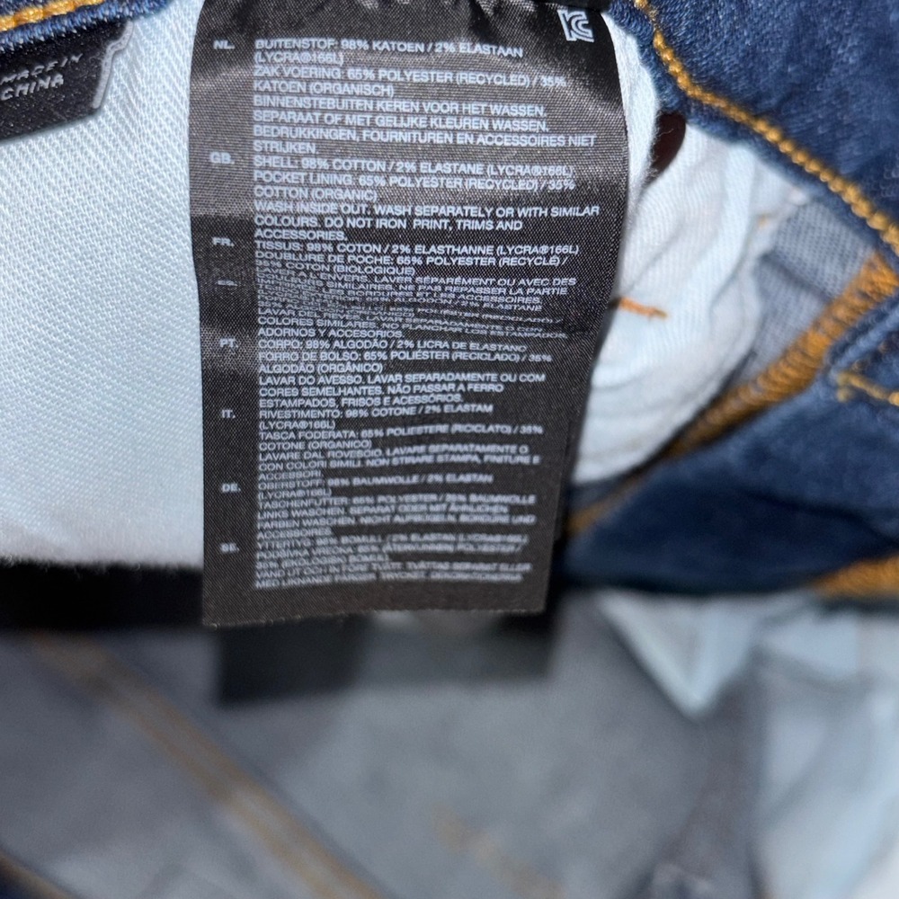 G-Star RAW 3301 Slim Jeans Mens 36x34 (Fit 36x32) Medium Wash Blue Denim Stretch - Picture 7 of 7